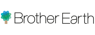 Brother Earth Logo Tree Left Text Single Line